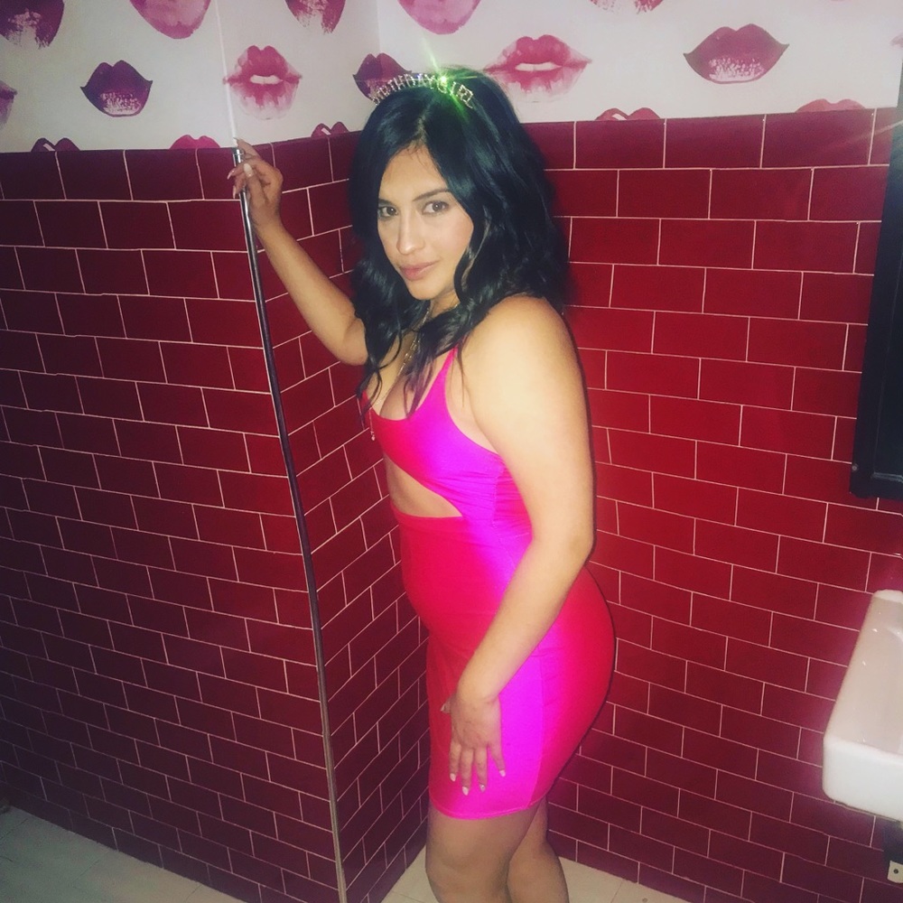 Hot Pink Fashion Nova Dress.